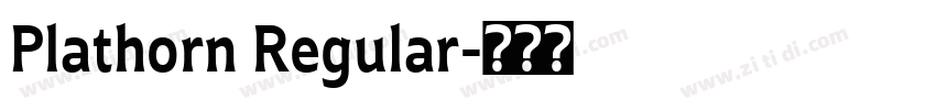 Plathorn Regular字体转换